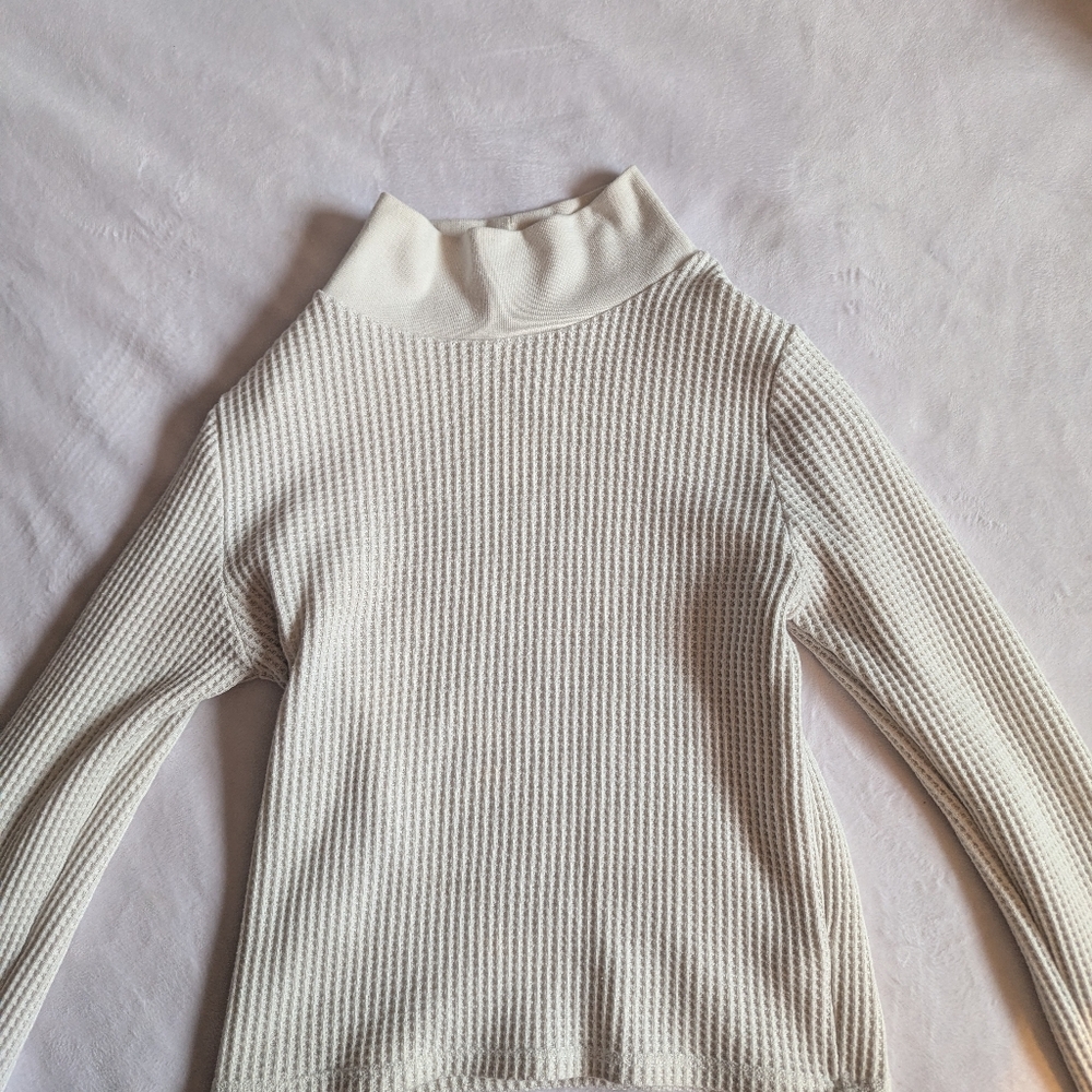Aerie Cream Turtleneck Sweater